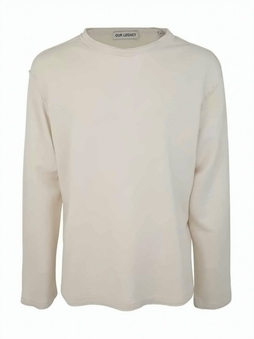 Our Legacy Relaxed Fit Long-Sleeve Crew Neck Tee With Natural Texture
