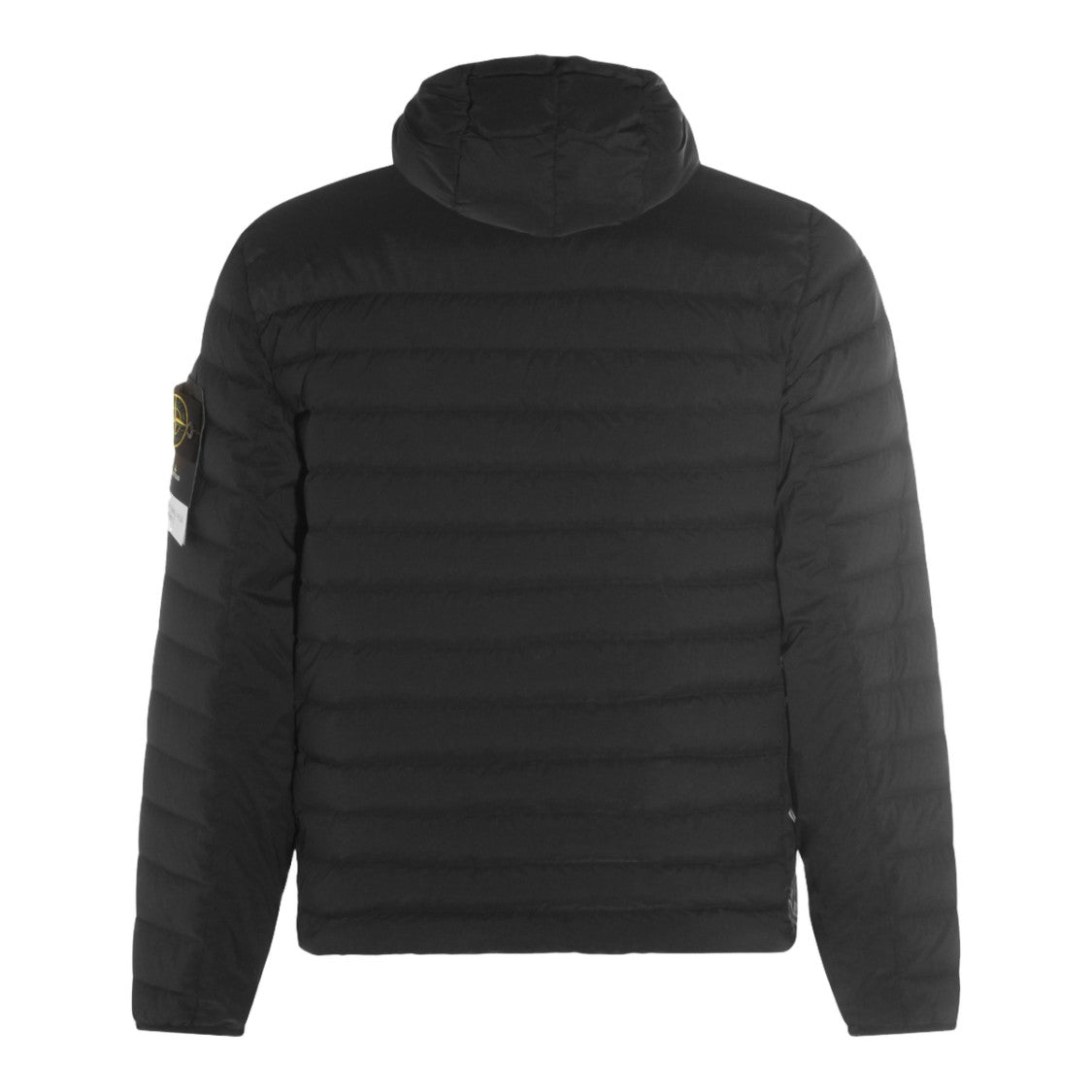 Stone Island Padded Black Jacket With High Collar