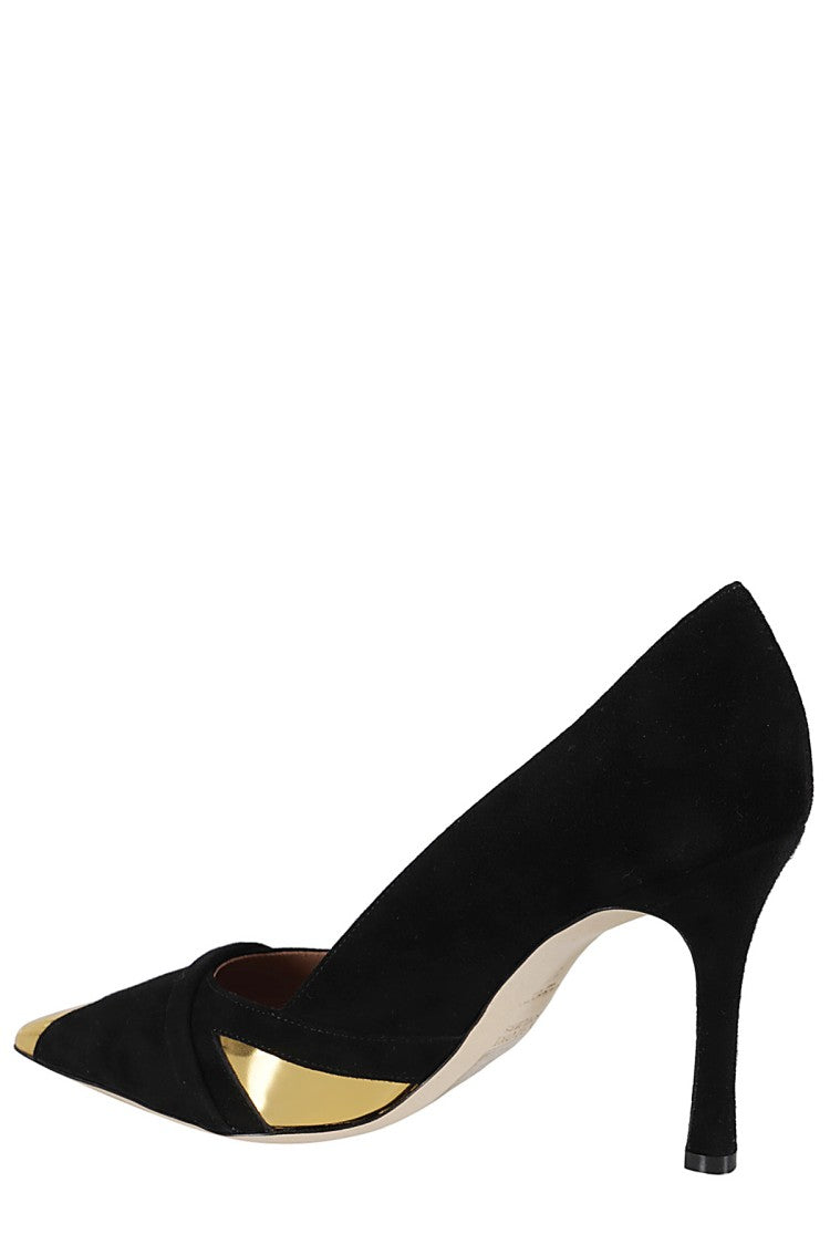 Malone Souliers Pointed Black Suede Pumps