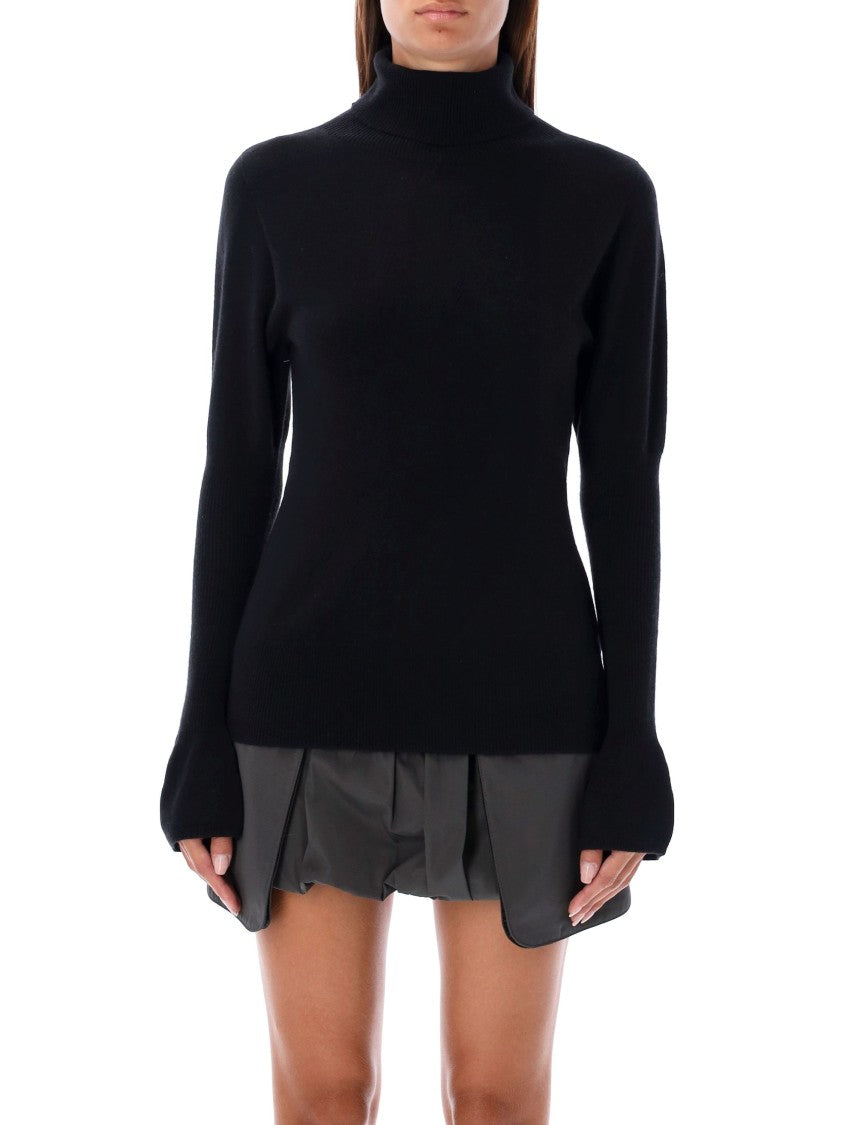 Low Classic Puff Sleeves Turtleneck Sweater
