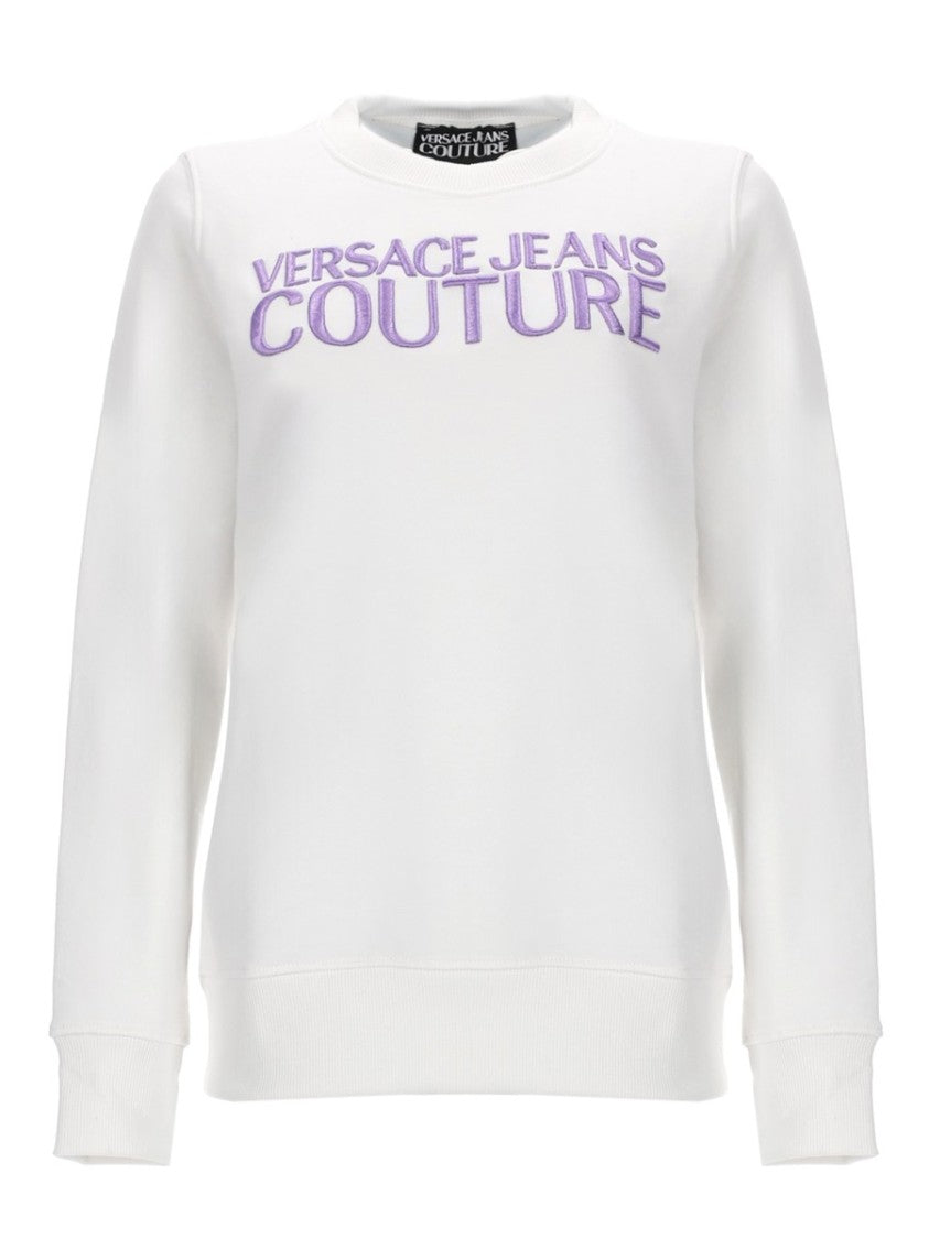 Versace Jeans Couture Lavender Lettering Cotton Sweatshirt