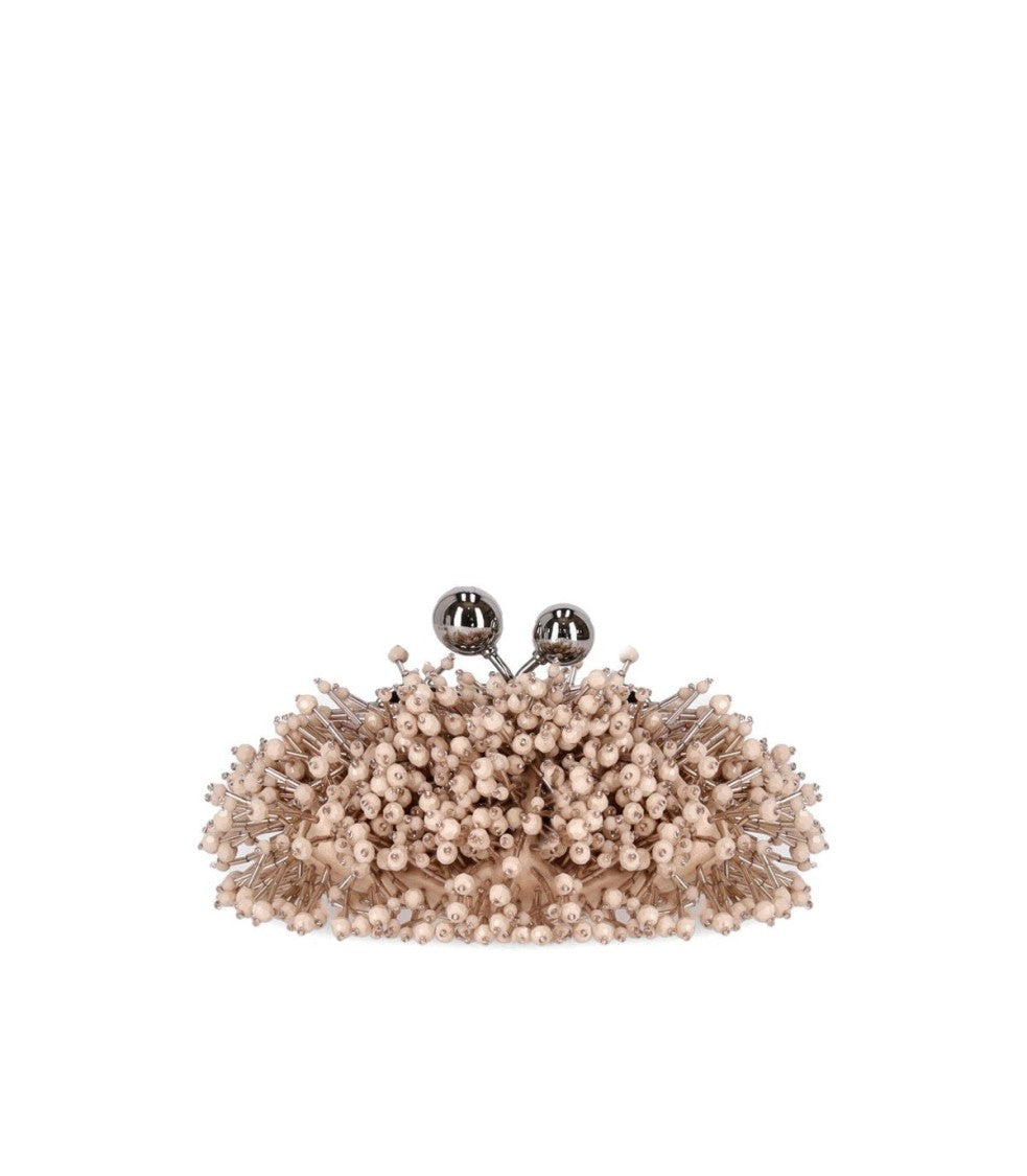 Max Mara Pasticcino Dotto Nano Pink Clutch