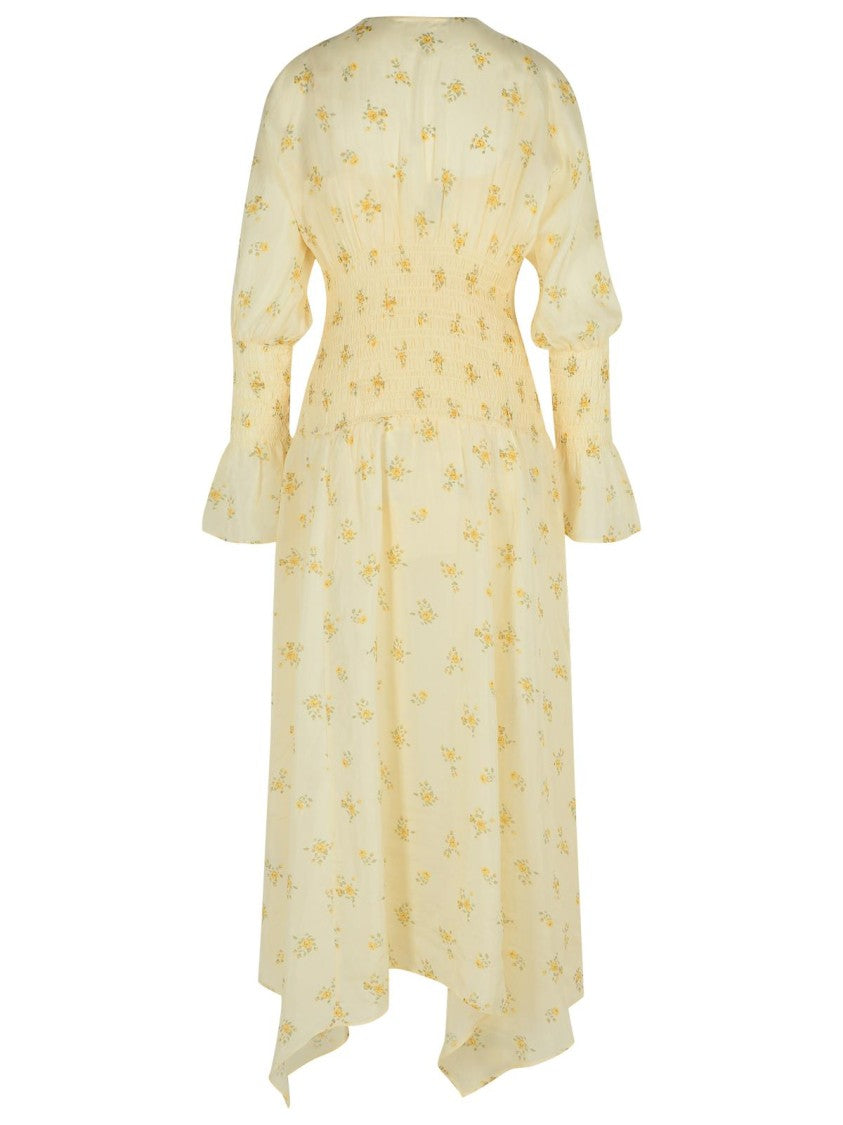 Ganni Ivory Viscose Dress