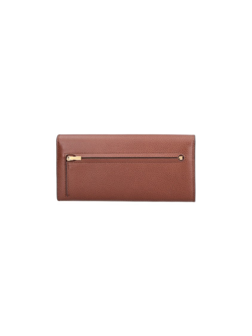 Mulberry Brown Continental Leather Wallet