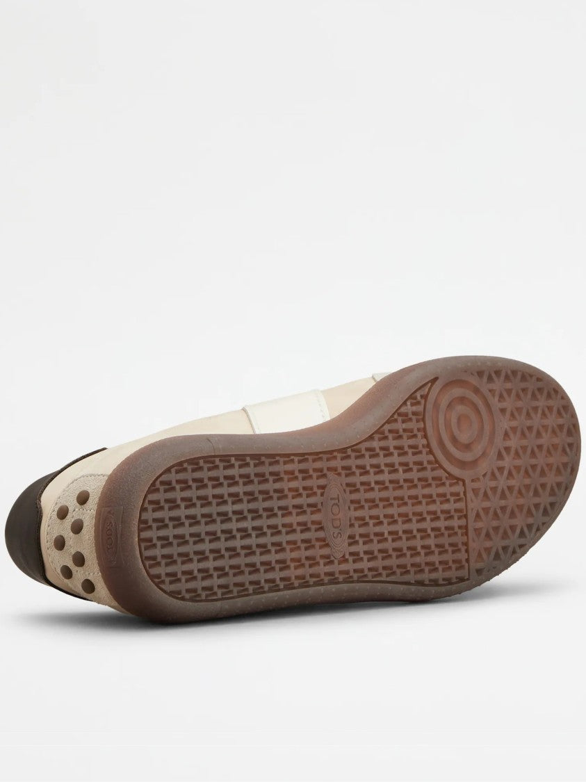 Tod's Beige Calzature Low-Top Leather Sneakers