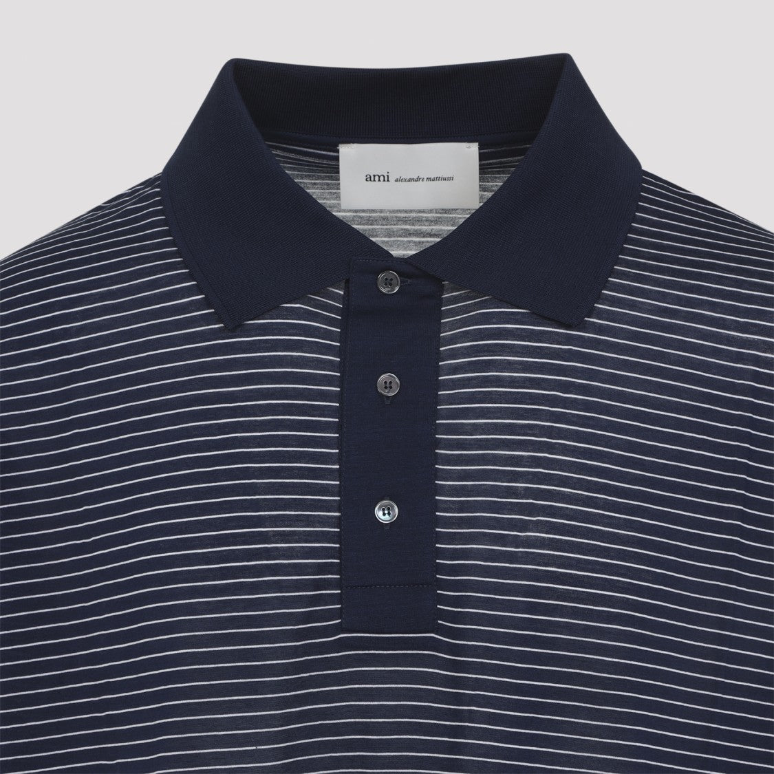 Ami Paris Cotton Crewneck Polo T-Shirt