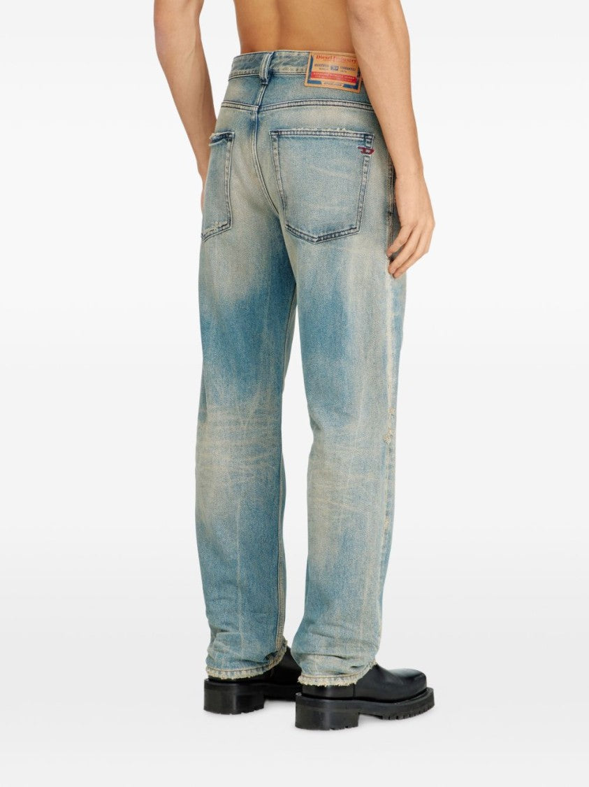 Diesel Blue Regular Fit Low-Crotch Jeans