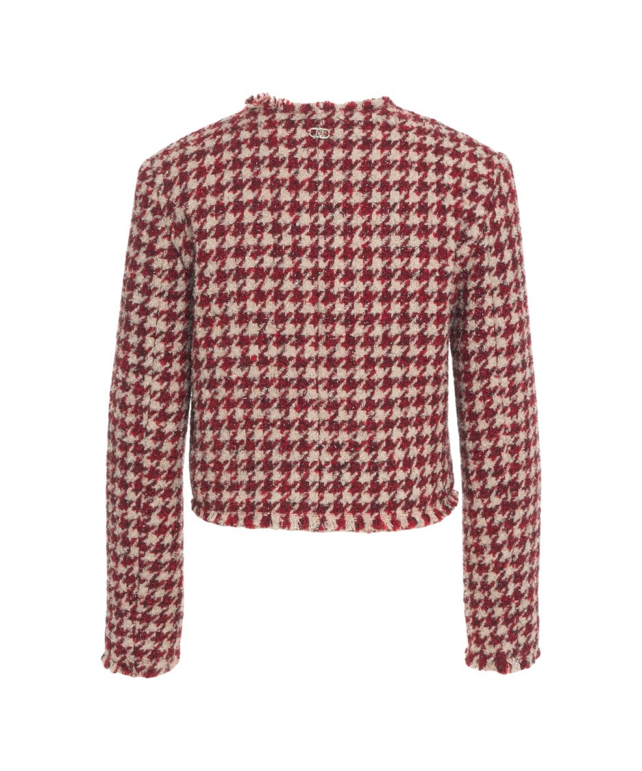 Liu Jo Textured Bouclé Jacket With Decorative Buttons