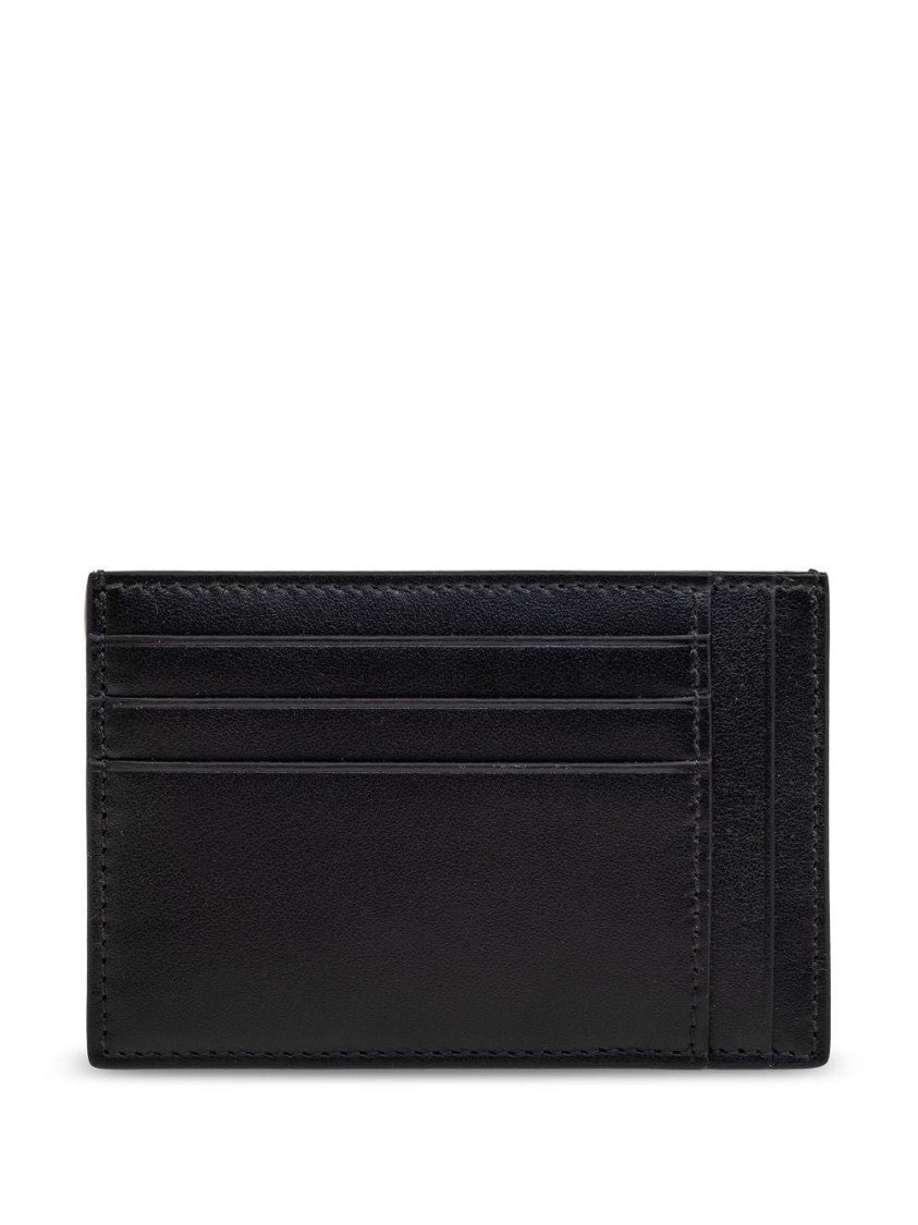 Gucci Textured Leather Card Wallet With Embossed Double-G Logo