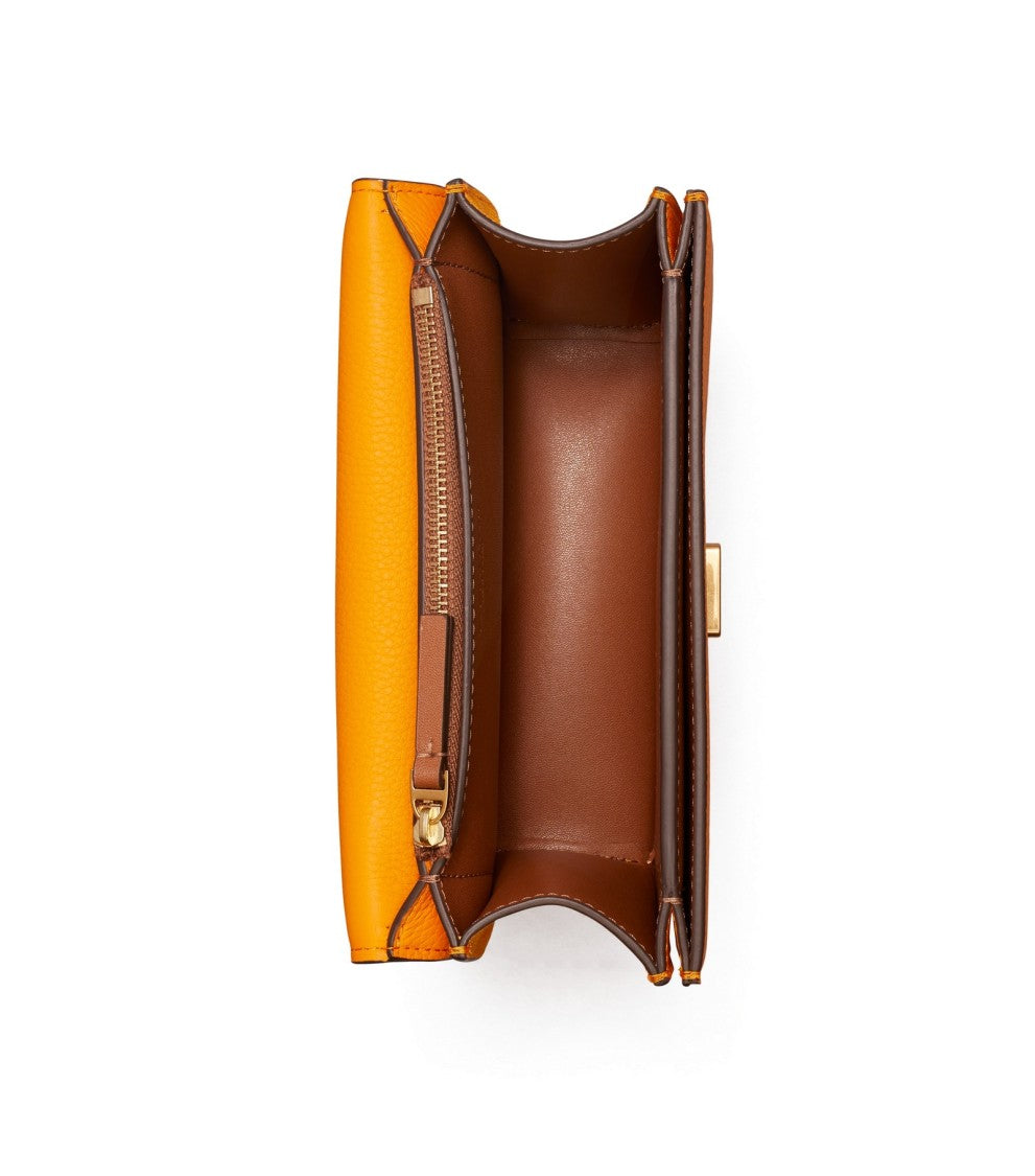 Tory Burch Textured Leather Shoulder Bag With Logo