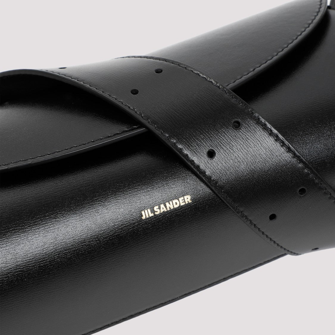Jil Sander Black Leather Cannolo Bag