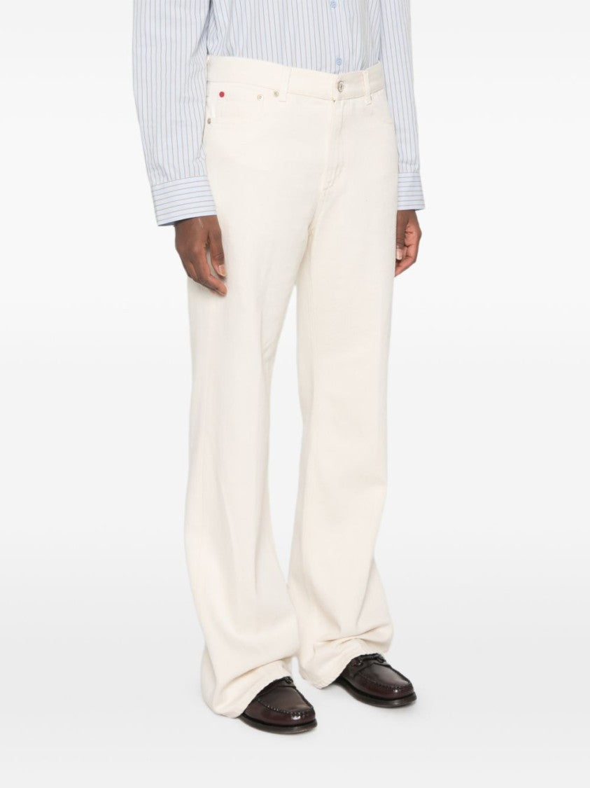 Seafarer Wide-Leg Appliqué 5-Pocket Jeans