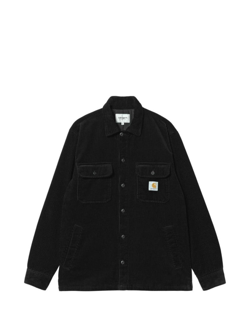 Carhartt Wip Black Structured Flap Pocket Corduroy Jacket