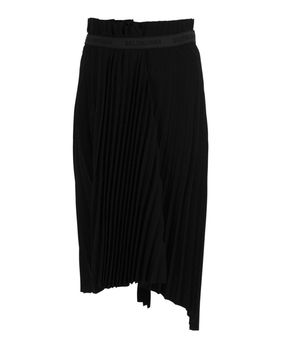 Balenciaga Fancy Pleated Asymmetric Skirt