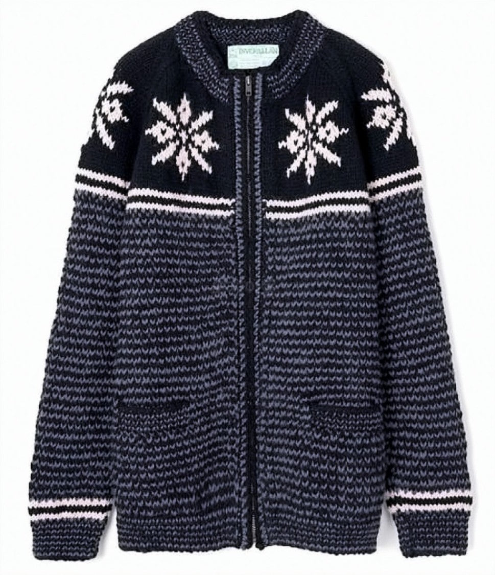 Inverallan Textured Knit Zip-Up Hoodie