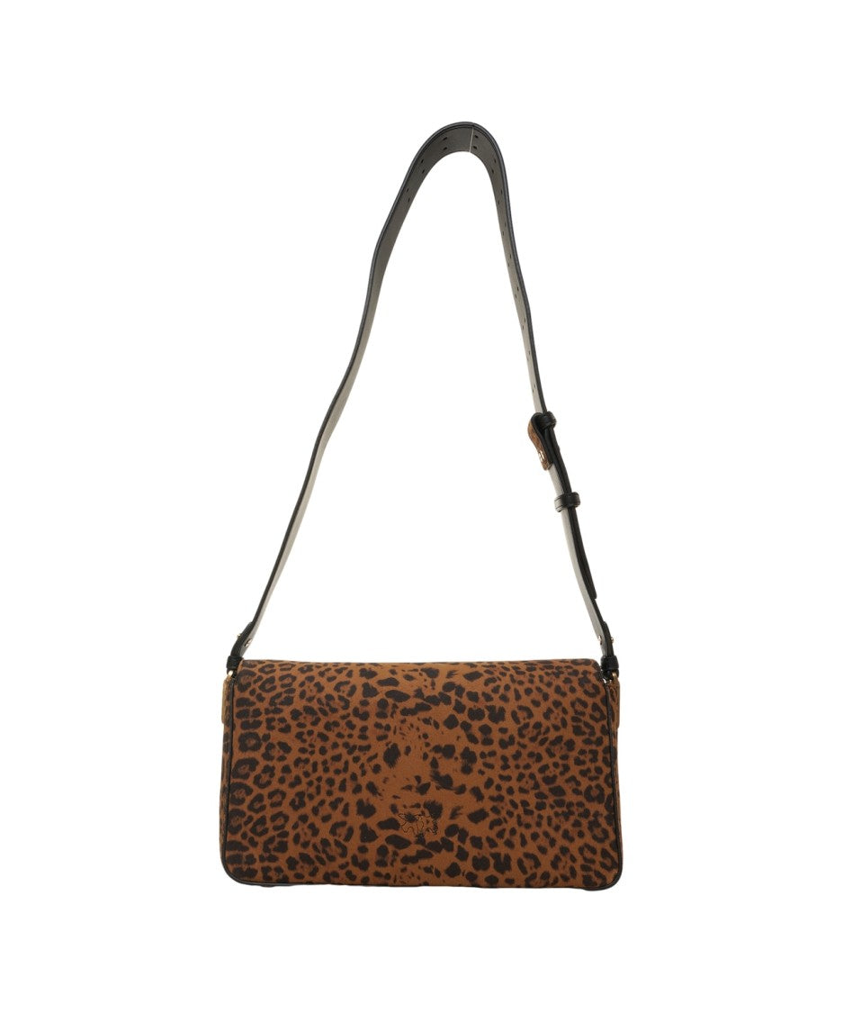 Pinko Slouchy Crossbody Bag In Luxurious Animal Print