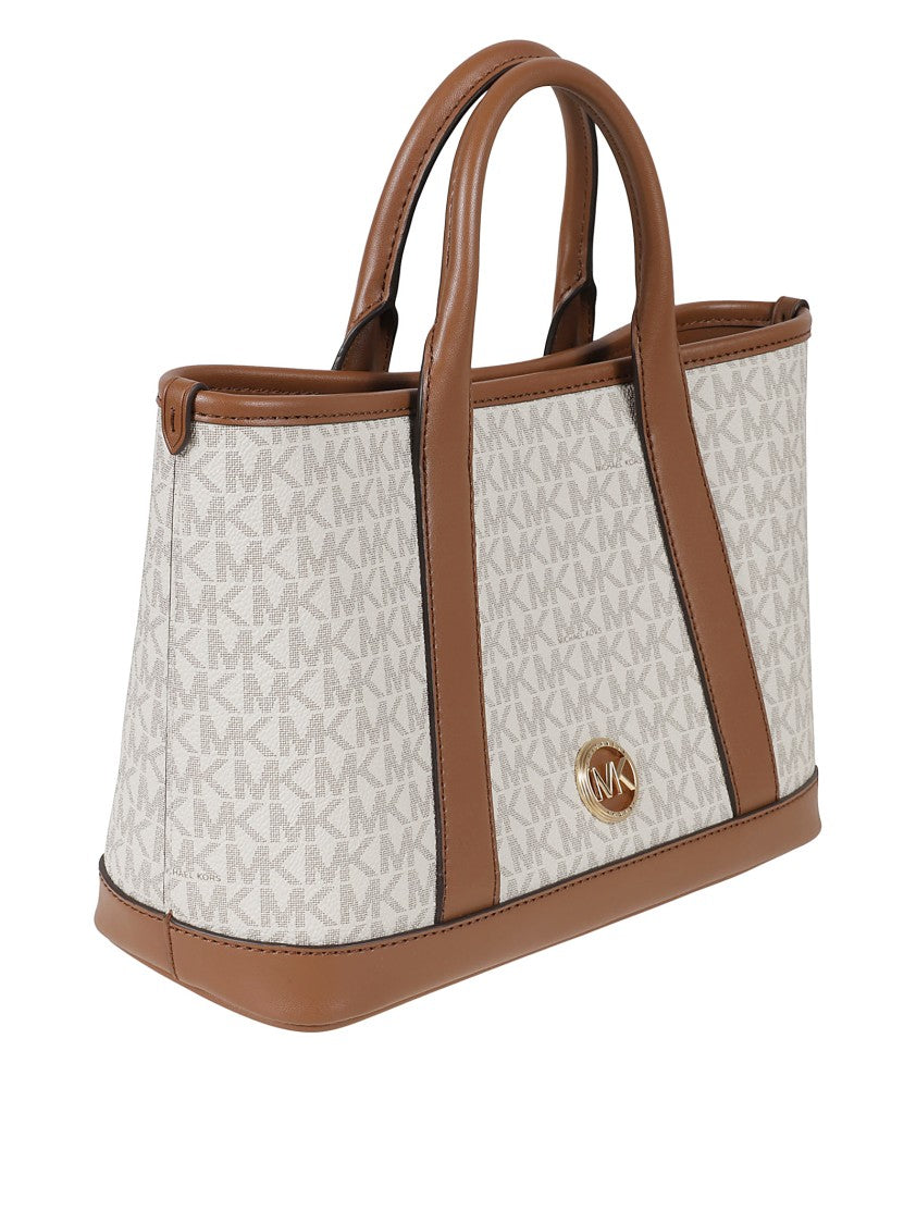 Michael Kors Structured Shoulder Bag With Signature Logo Pattern