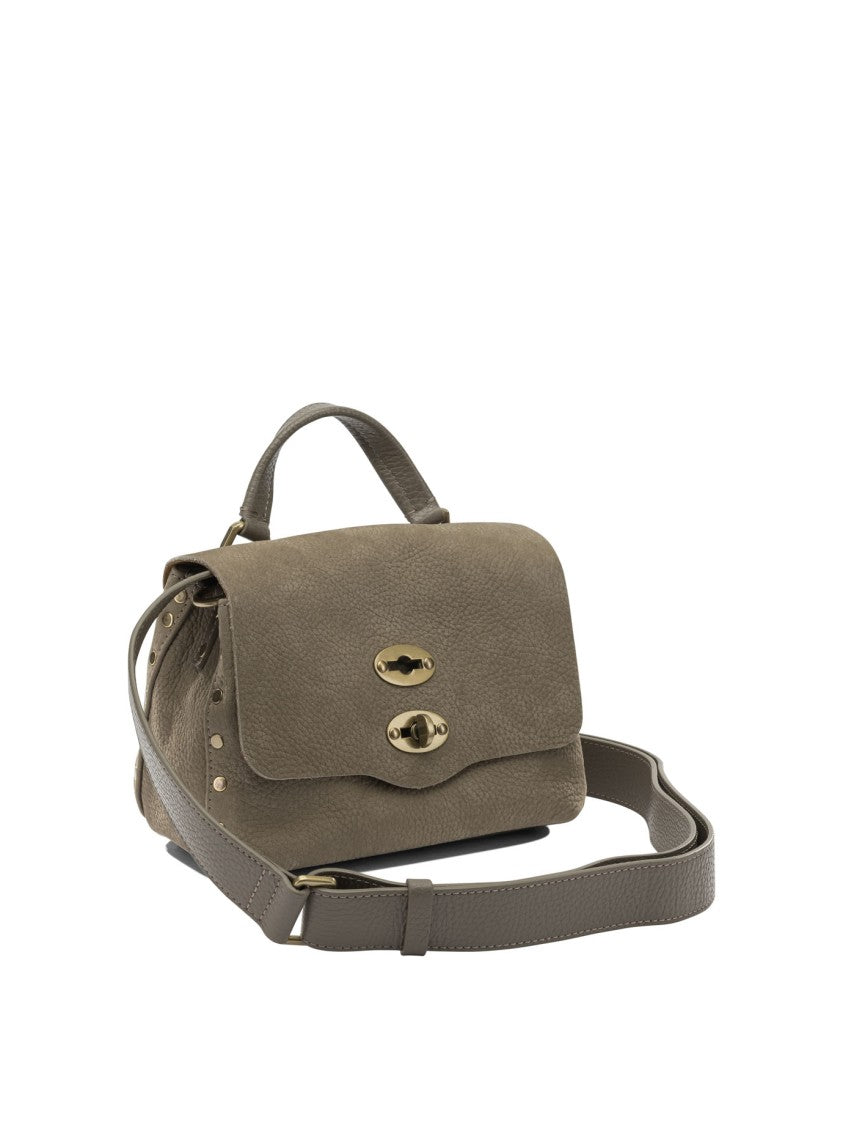 Zanellato Brown Textured Leather Shoulder Bag