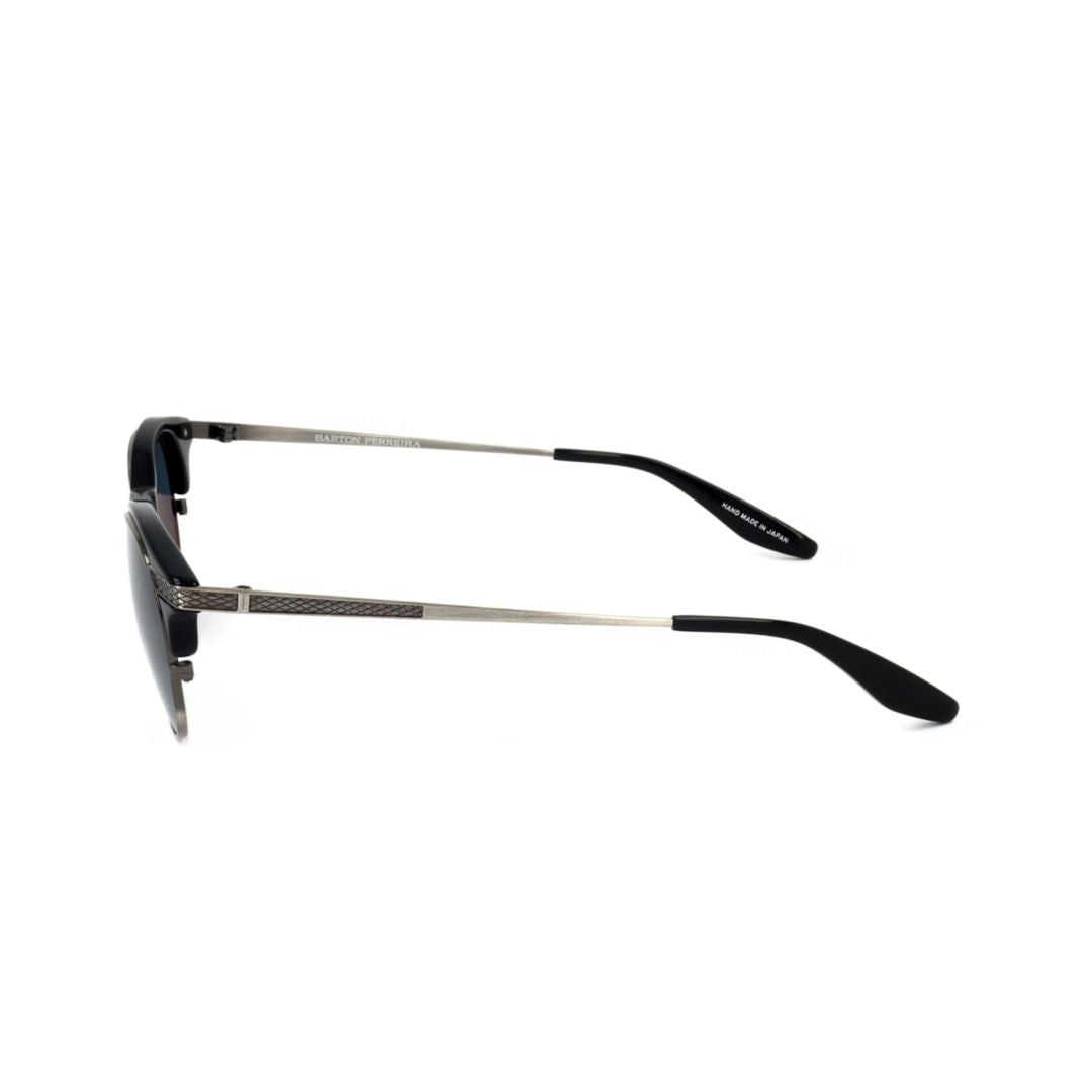 Barton Perreira Bp0092 480Gl Round Metal Sunglasses With Textured Arms