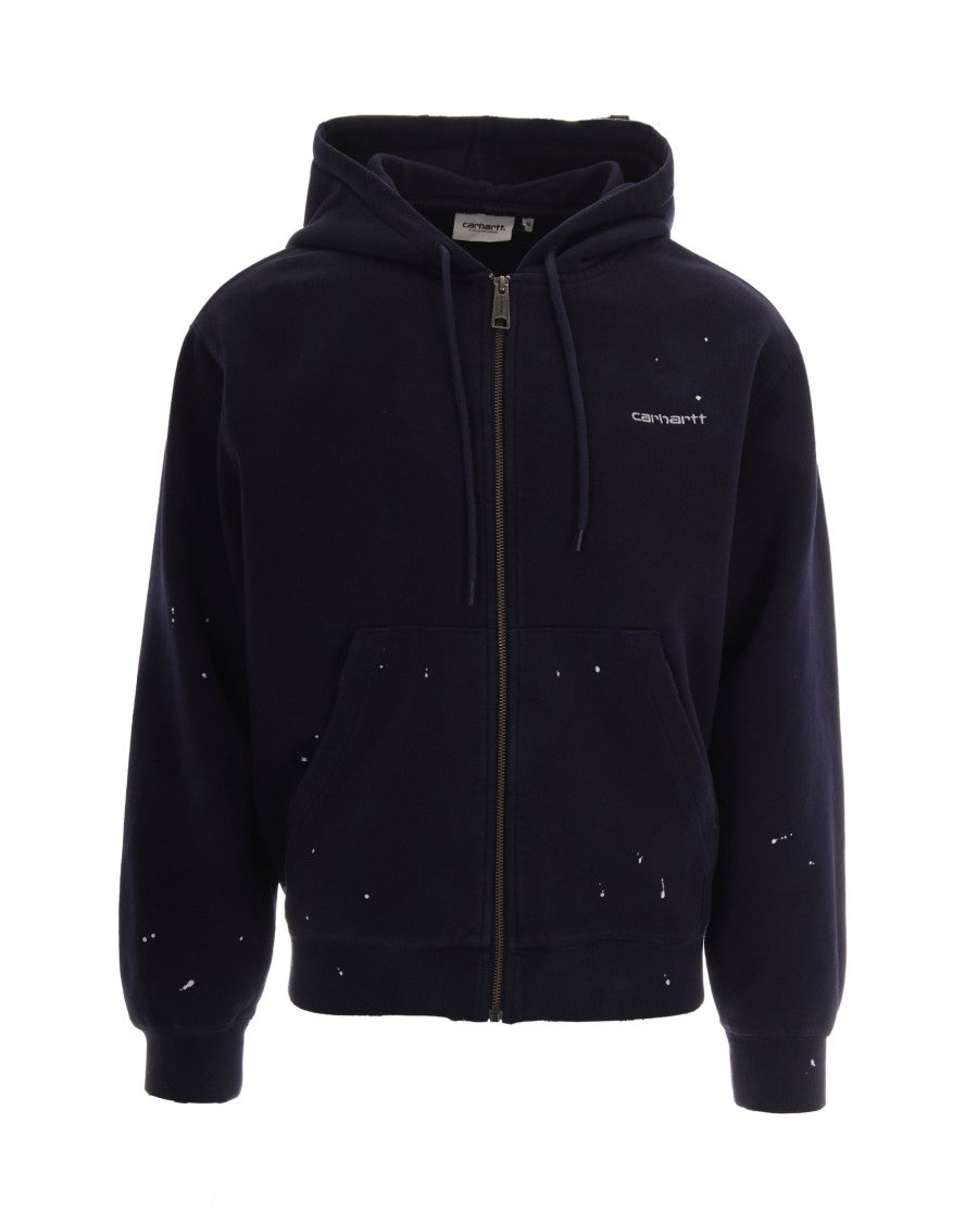 Carhartt Wip Dark Navy Hooded Painter Cotton Hoodie