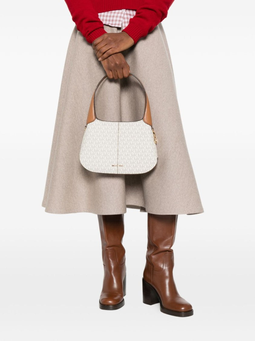 Michael Kors Structured Handbag With Beige Monogram