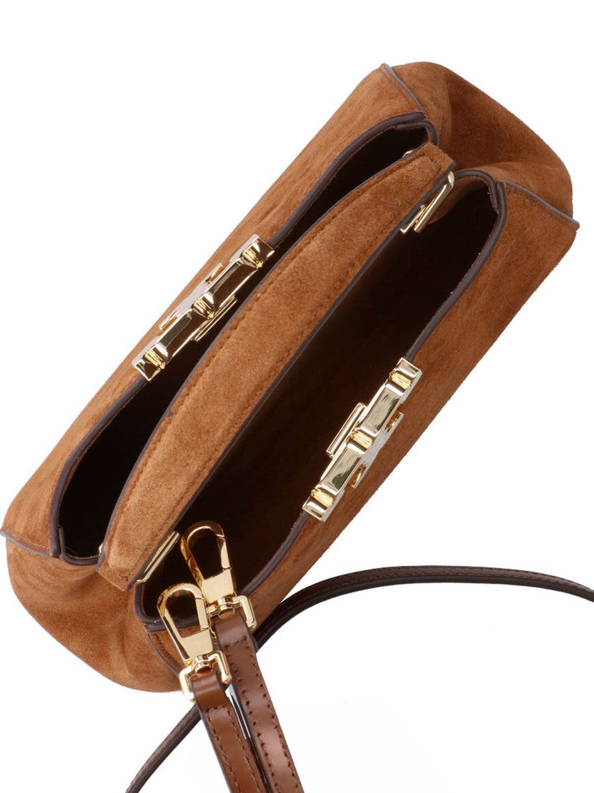 Tory Burch Brown Eleanor Mini Suede Bag