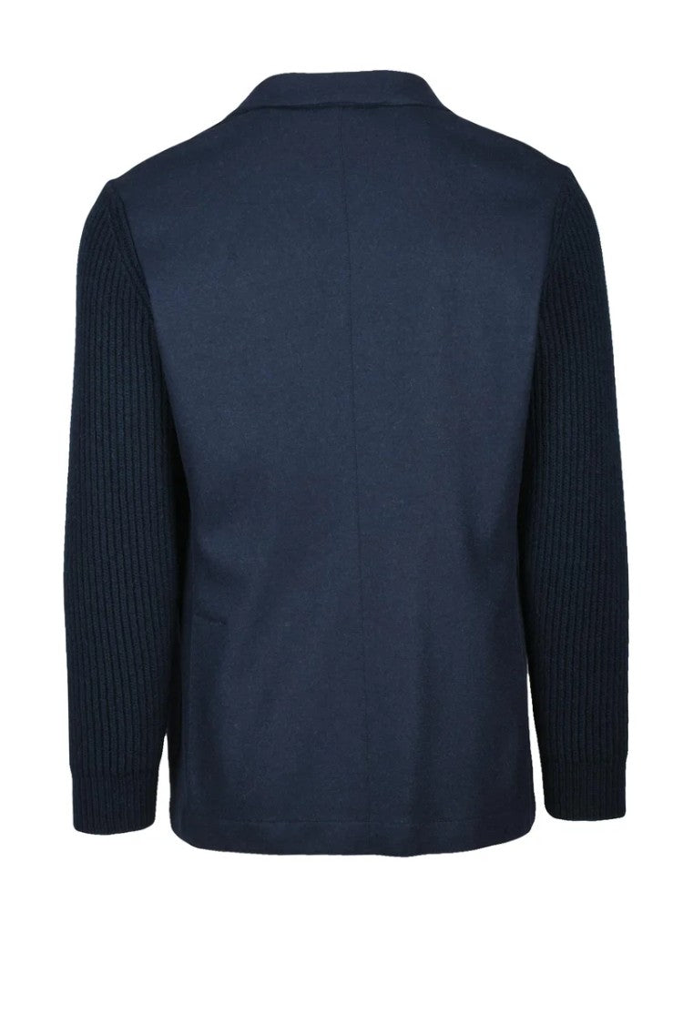 Eleventy Double-Breasted Wool Jacket - Blue