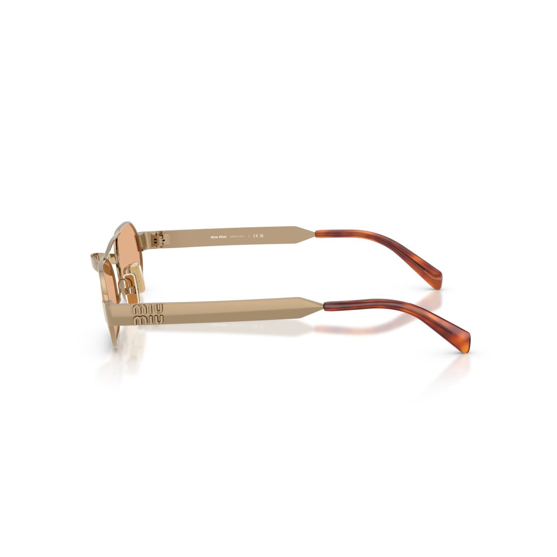 Miu Miu 0Mu B52s Rectangular Metal Frame Sunglasses