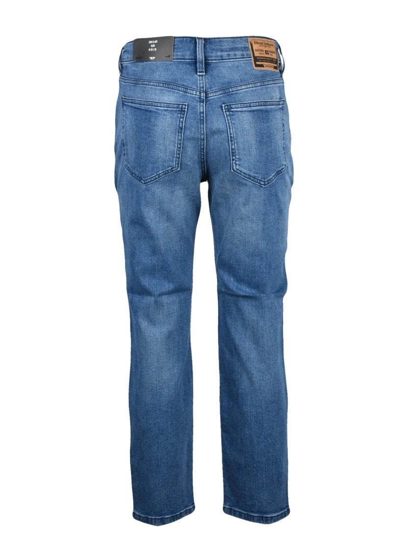 Diesel Light Blue Cotton-Blend D-Joy Slim Jeans