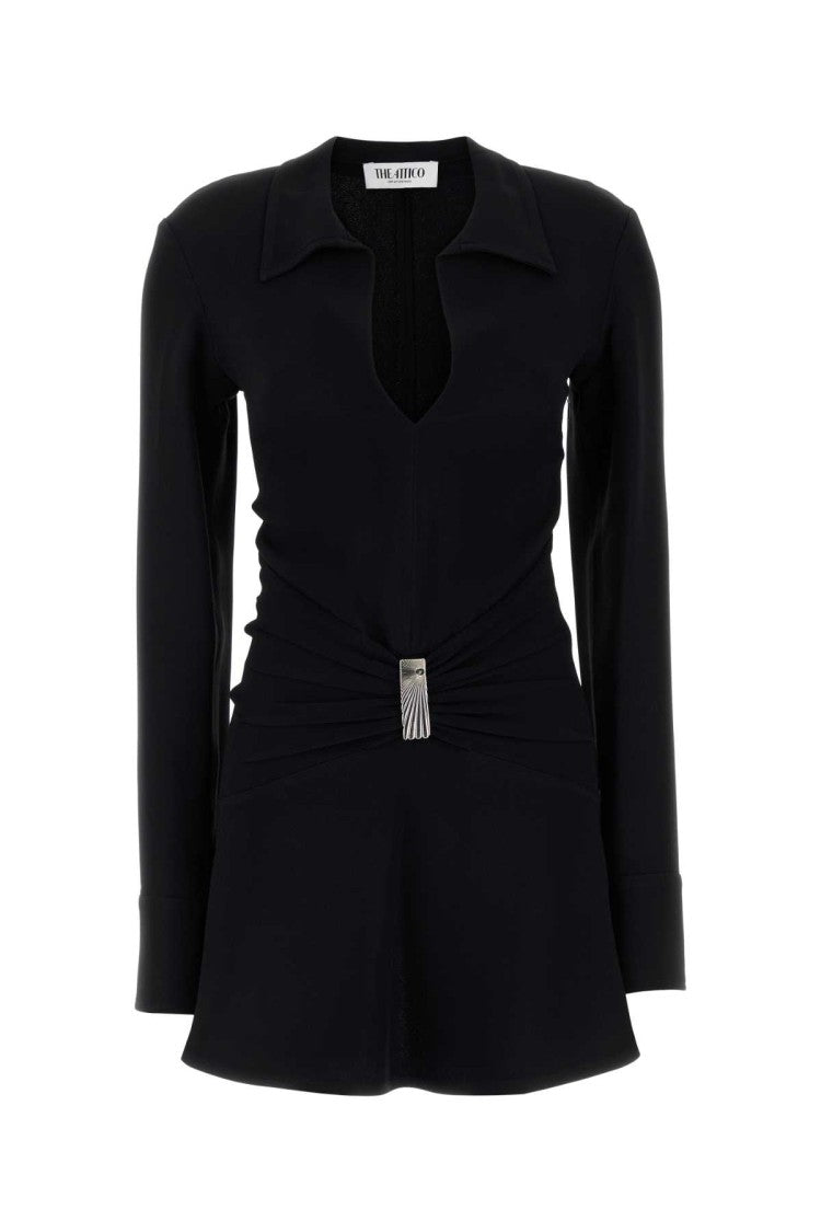 The Attico Black Cady Mini Dress