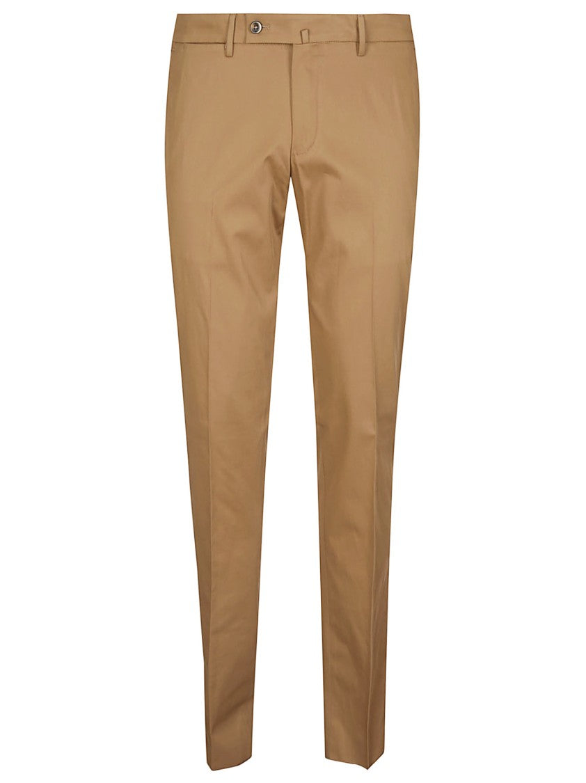 Pt Torino Brown E-Slim Cotton-Blend Pants