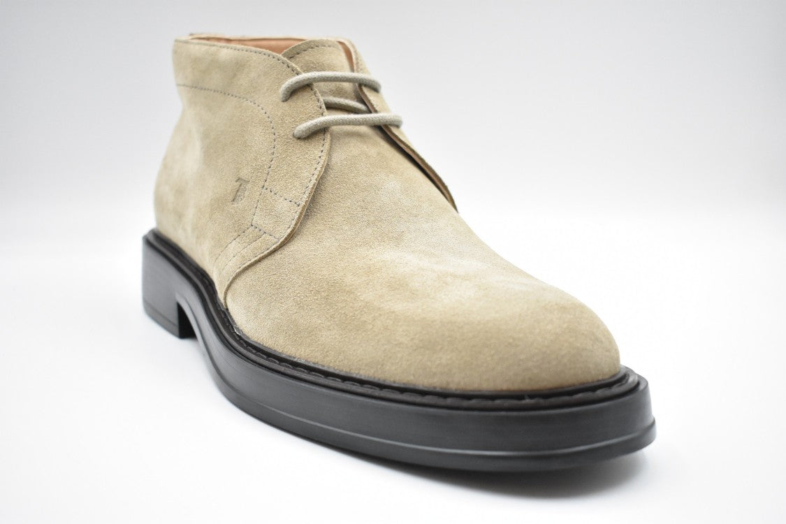 Tod's Laced Suede Boots With Refined Detailing