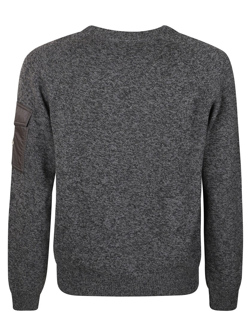Moncler Textured Knit Sweater With Pocket Detail