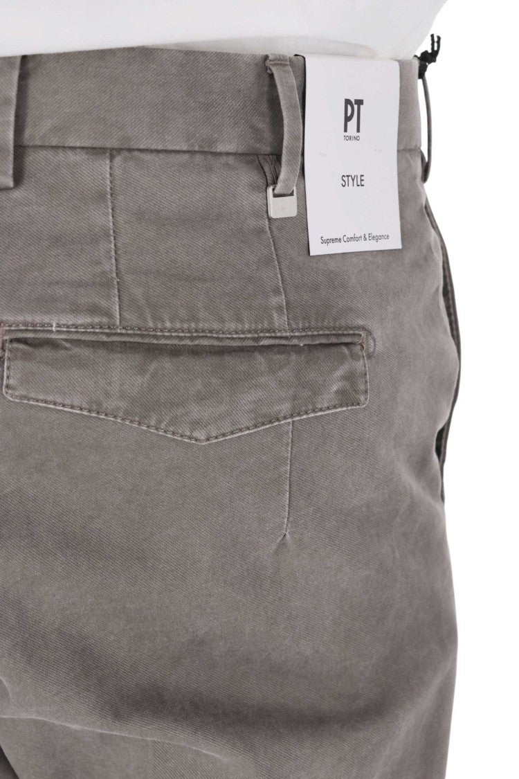 Pt Torino Master Fit Faded Cotton Trousers