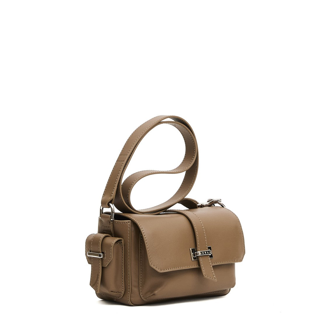 Hogan Small Taupe Leather Flap Bag