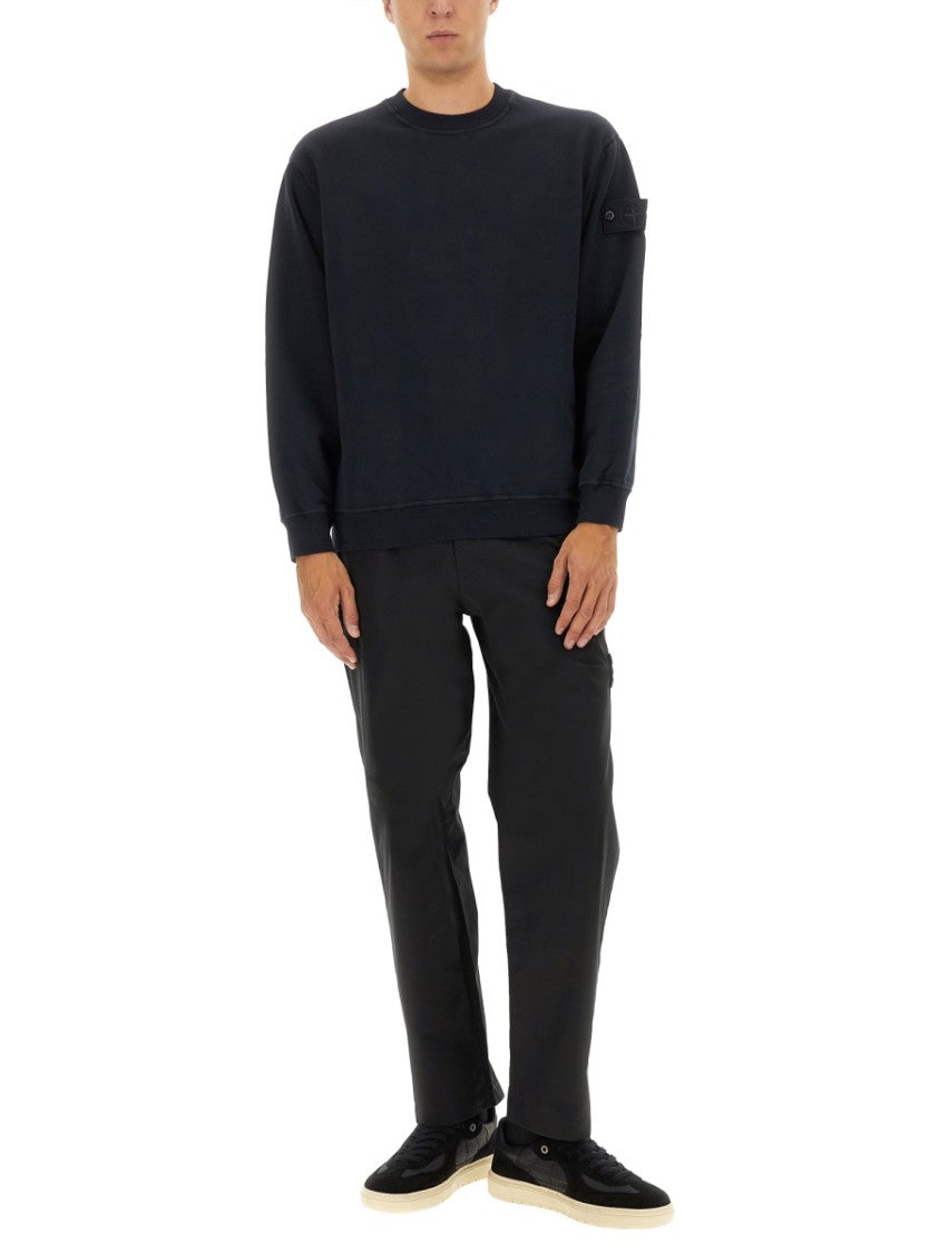 Stone Island Relaxed Fit Black Sweatshirt
