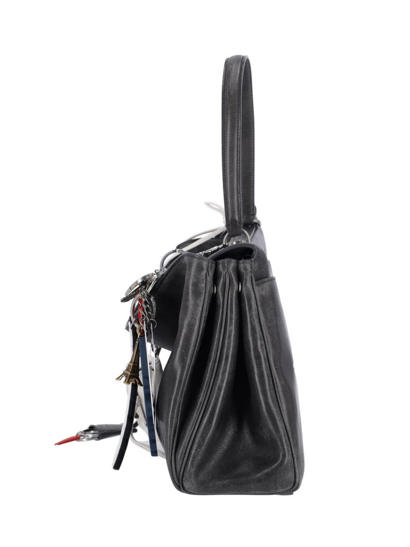 Balenciaga Medium Black Calf Leather Handbag