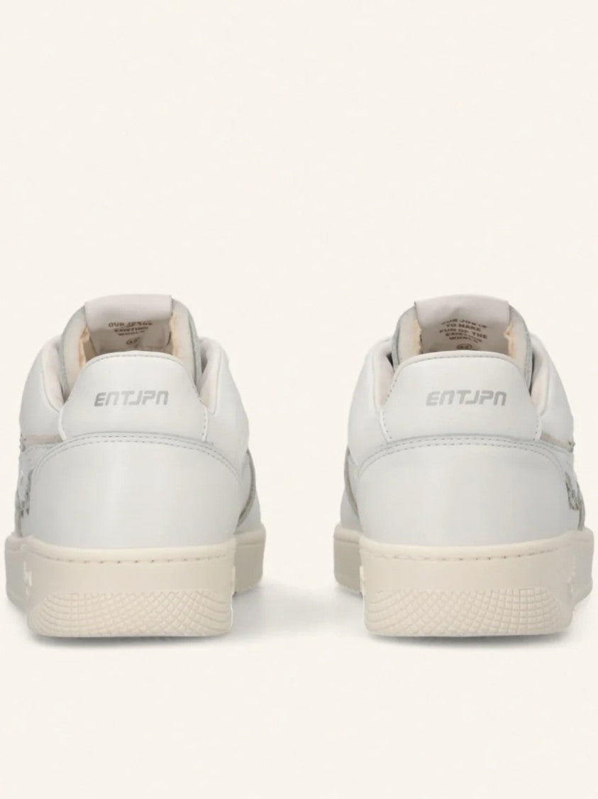 Enterprise Japan Low-Top Leather Sneakers With Suede Accents And Rocket Emblem