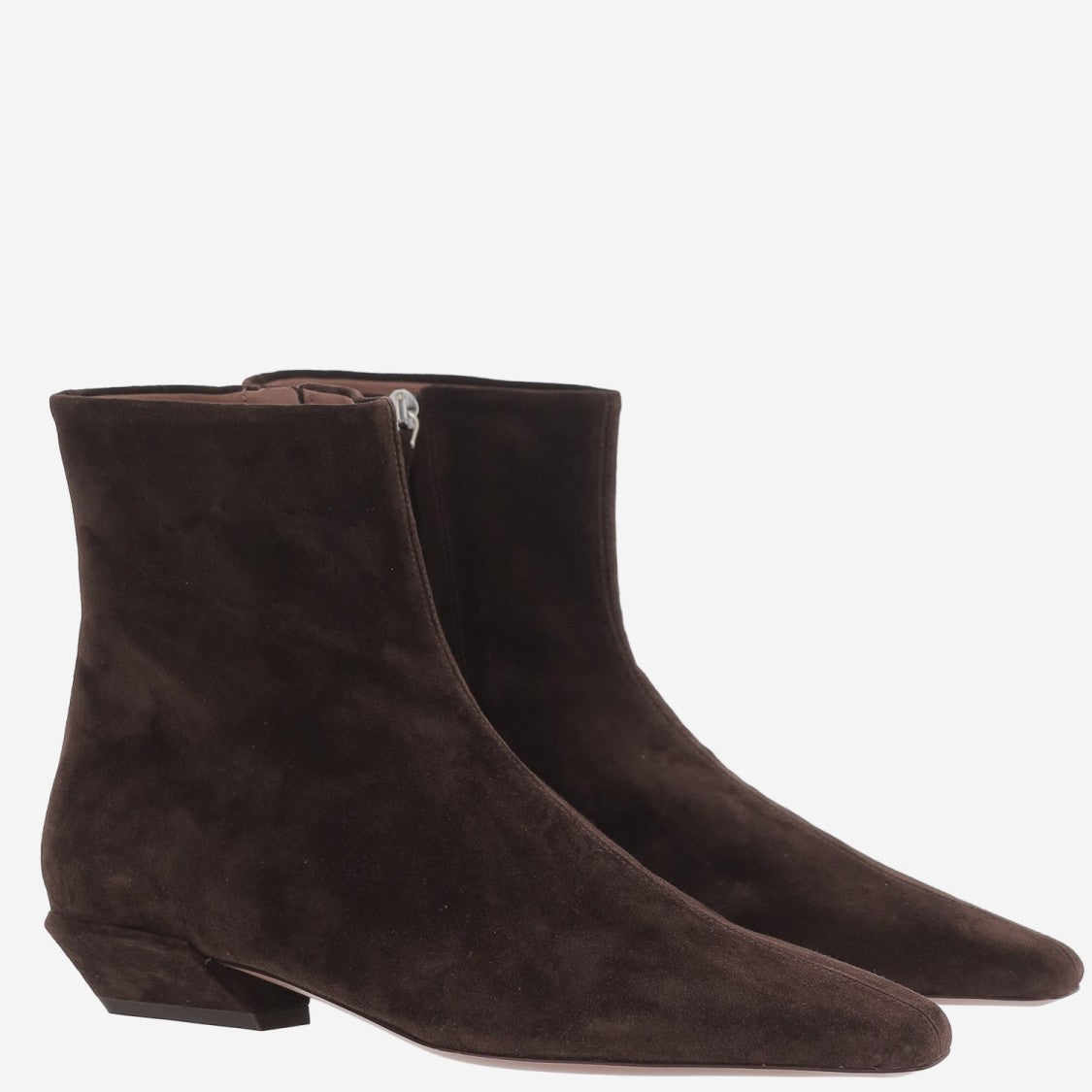 Paris Texas Dark Brown Pointed Toe Leather Boots