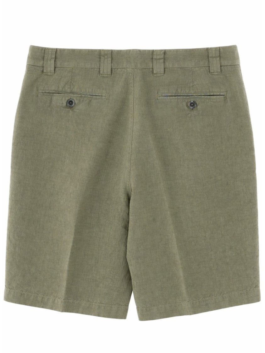 120% Lino Tailored Linen Mid-Length Shorts