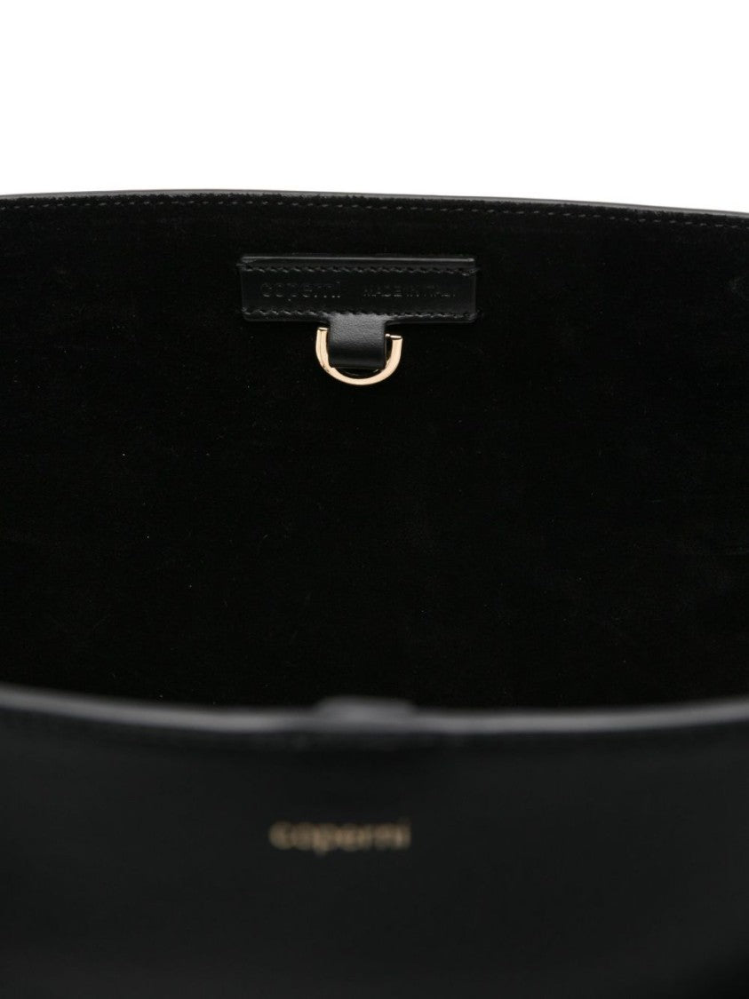 Coperni Black Calfskin Leather Shopper Bag