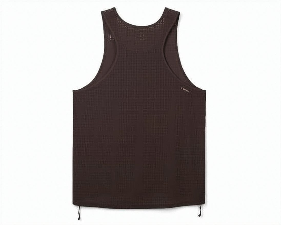 Satisfy Breathable Mesh Sleeveless Top With Adjustable Drawstrings