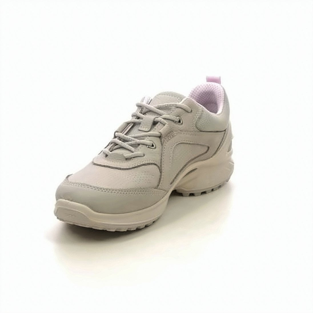 Ecco Perforated Leather And Fabric Sneakers With Rubber Sole
