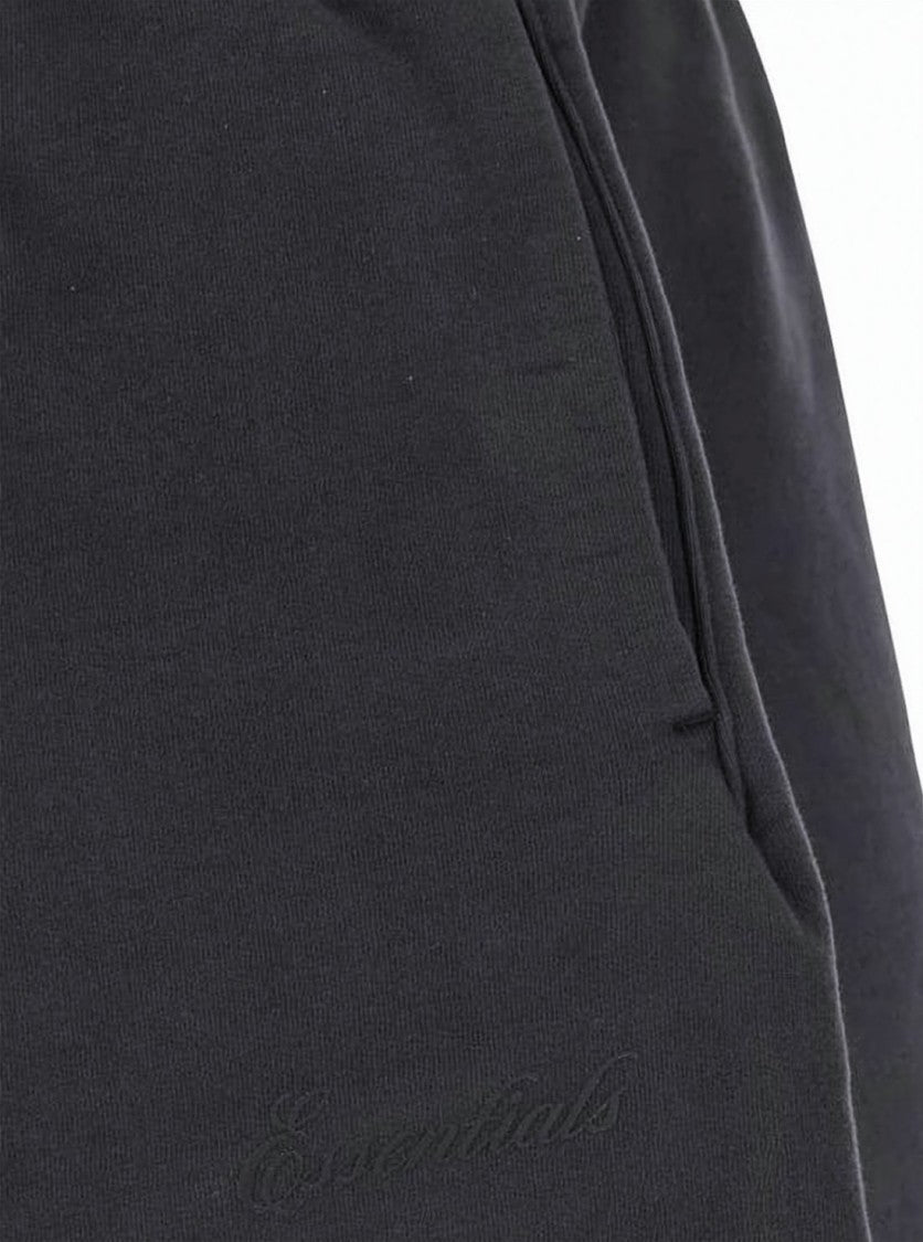 Fear Of God Relaxed Fit Black Shorts With Adjustable Drawstring