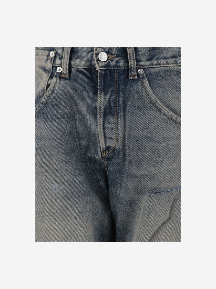Armarium Washed Denim Jeans With Classic Five-Pocket Design