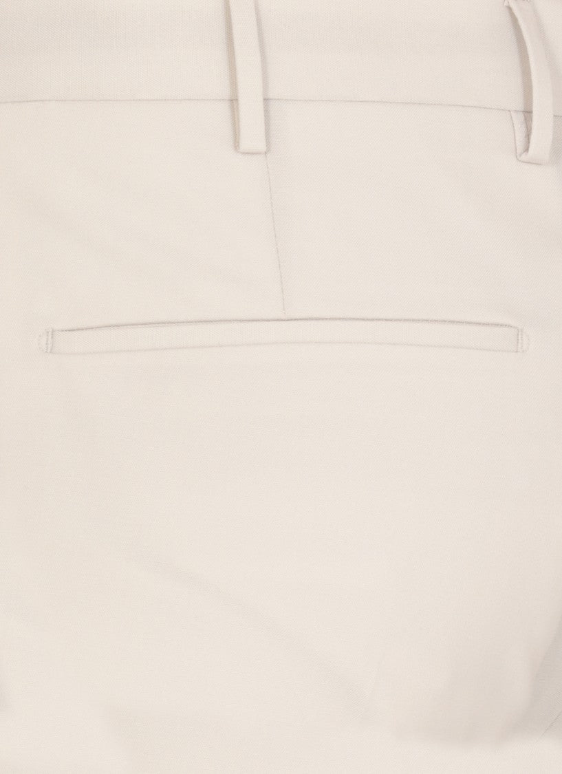Pt Torino Beige Cotton Trousers