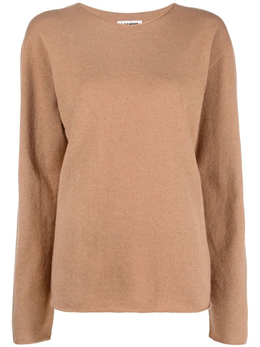 Jil Sander Cashmere Long Sleeve Sweater With Classic Round Neckline