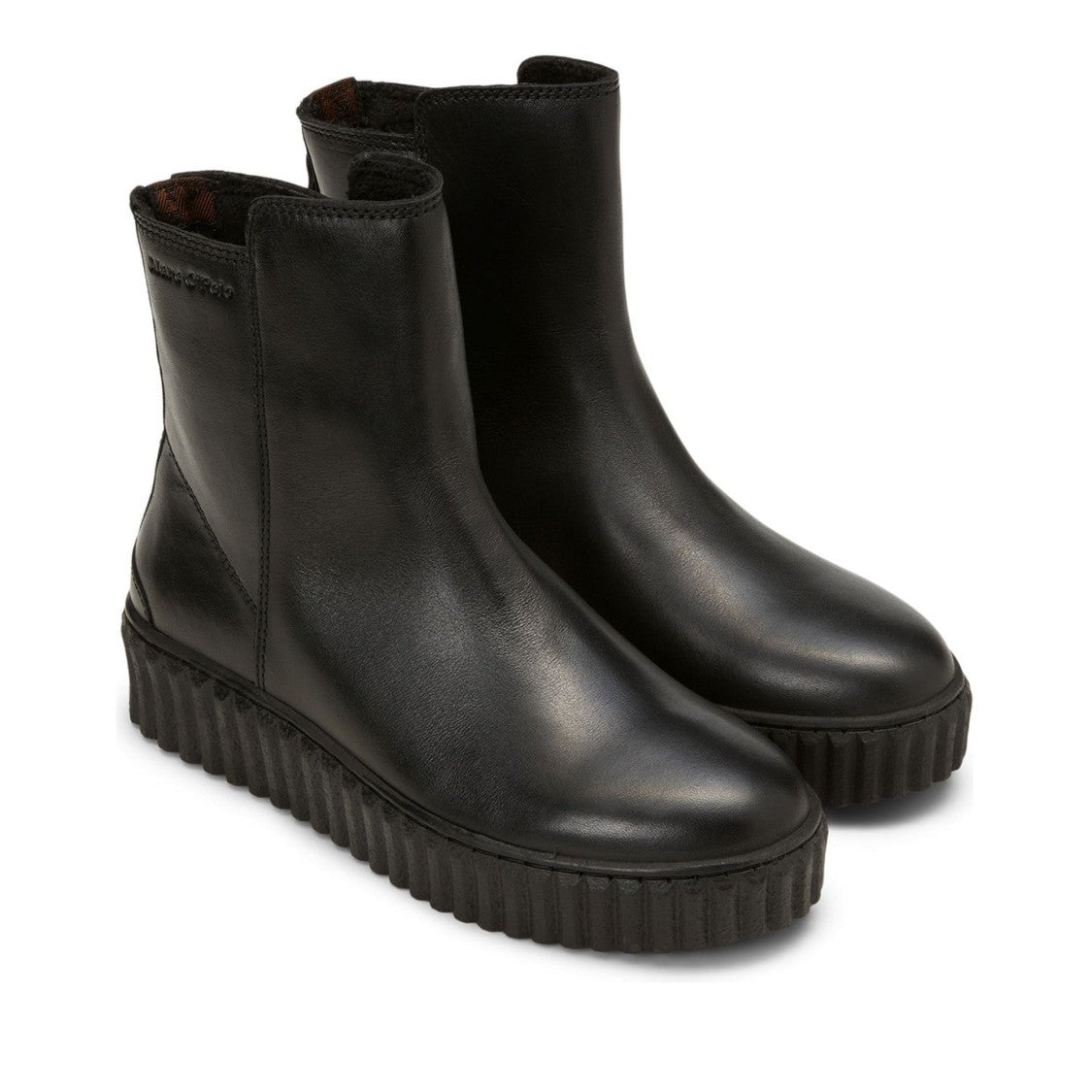 Marc O'polo Black Bianca 21 A Traction Sole Smooth Leather Boots