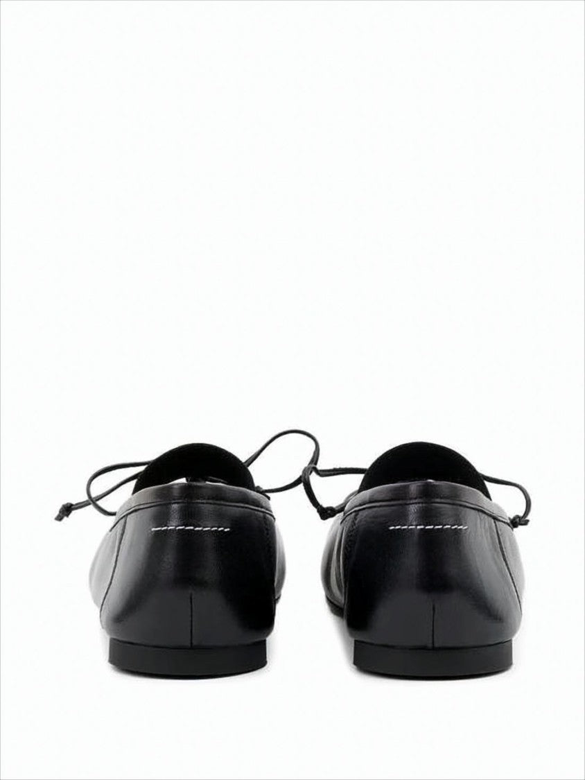 Mm6 By Maison Margiela Square Toe Flat Shoes