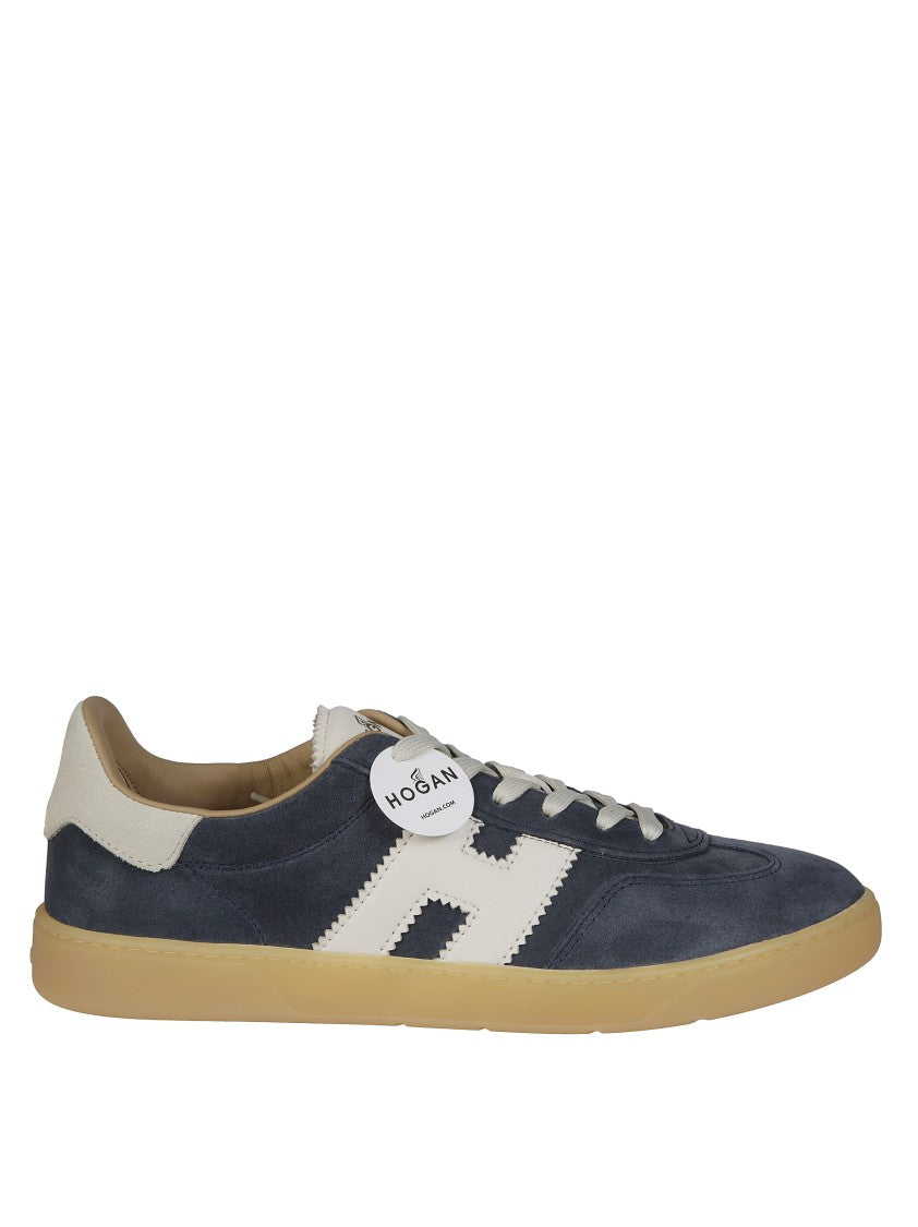 Hogan Classic Low-Top Suede Sneakers With Contrasting Logo